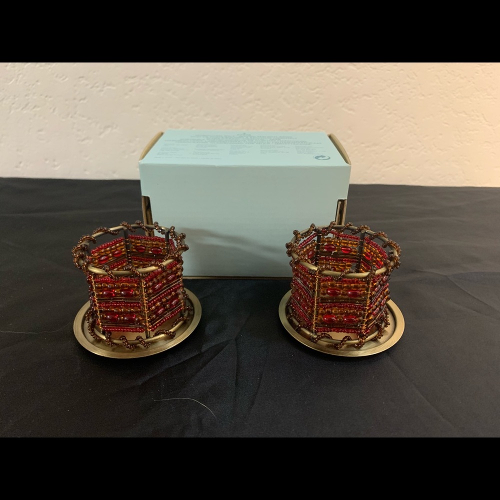 Partylite Morroccan spice beaded tealight rings